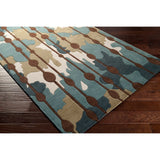 Green Hand-tufted Geometric Pattern Area Rug - 8' x 10'6"