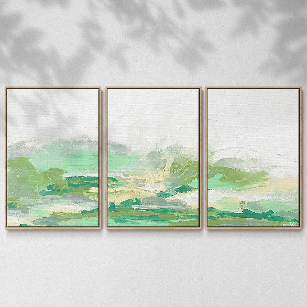 Green Mist Vista I - Multi Piece Framed Canvas