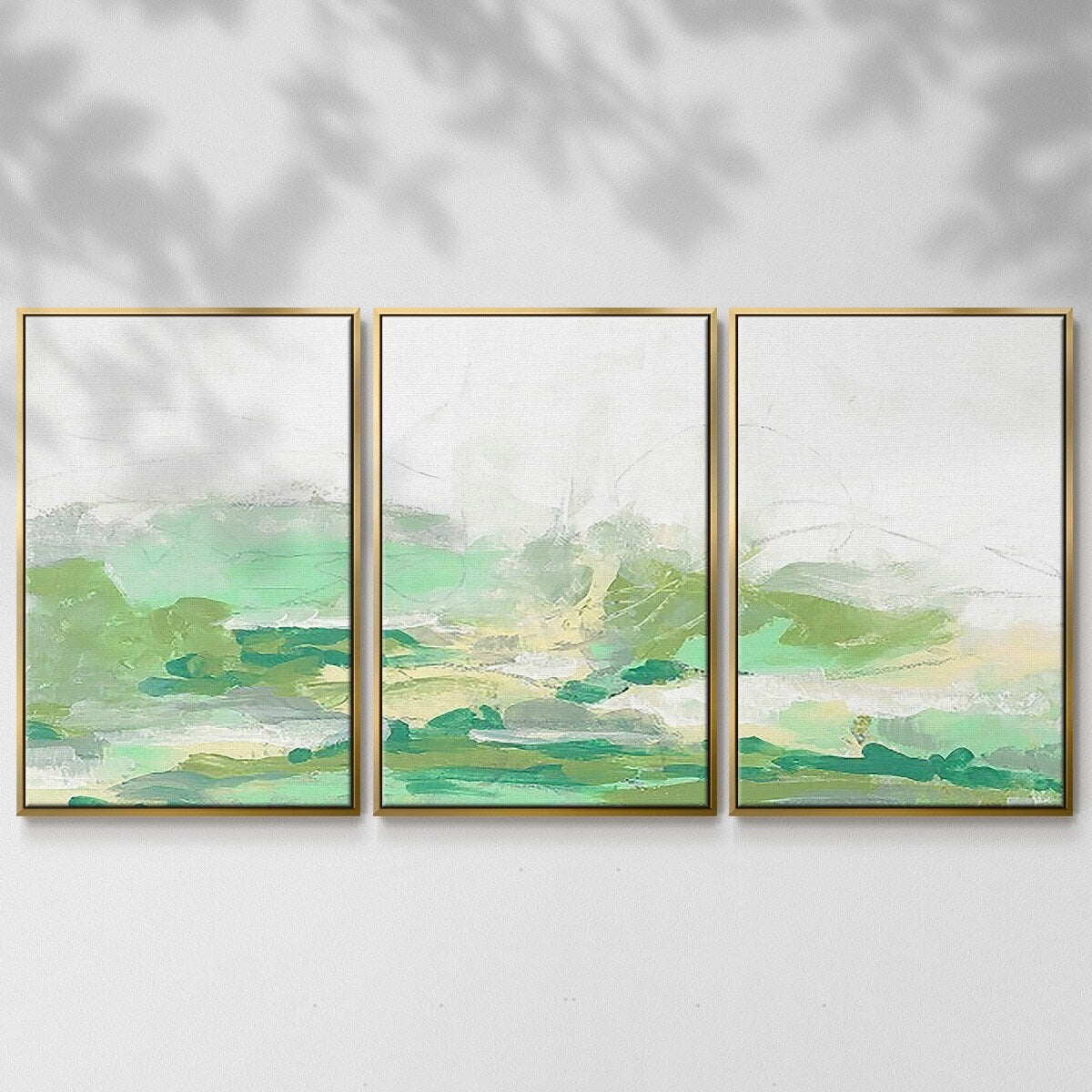 Green Mist Vista I - Multi Piece Framed Canvas