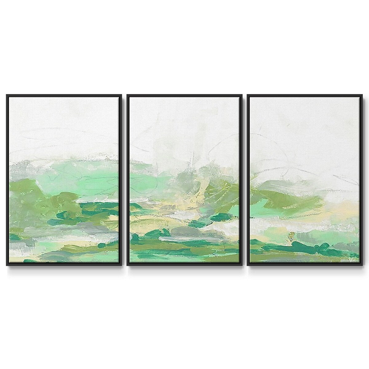 Green Mist Vista I - Multi Piece Framed Canvas
