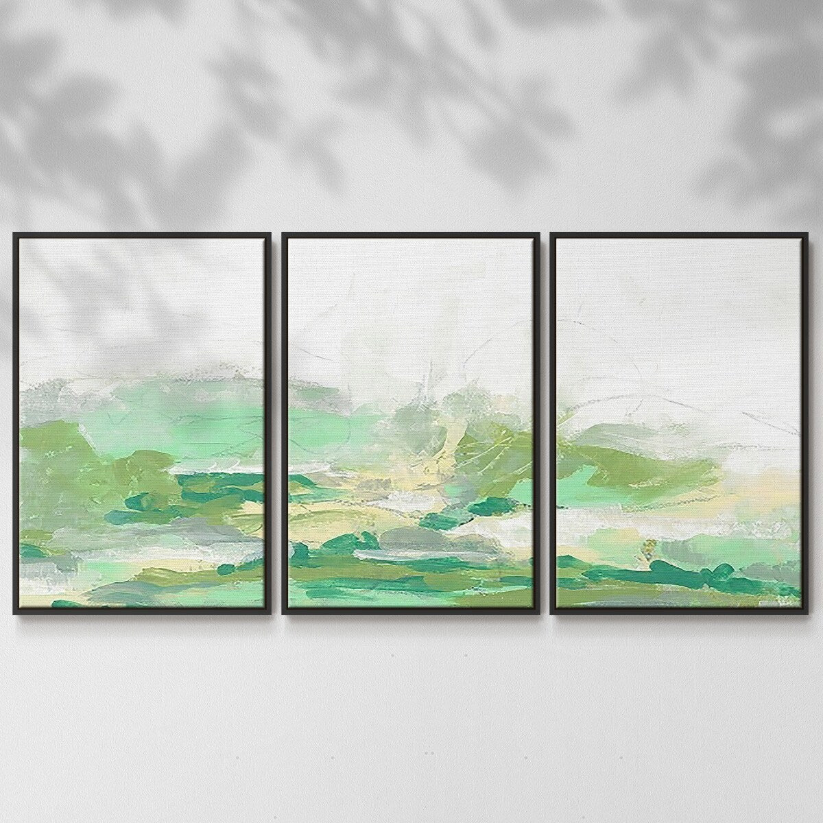Green Mist Vista I - Multi Piece Framed Canvas
