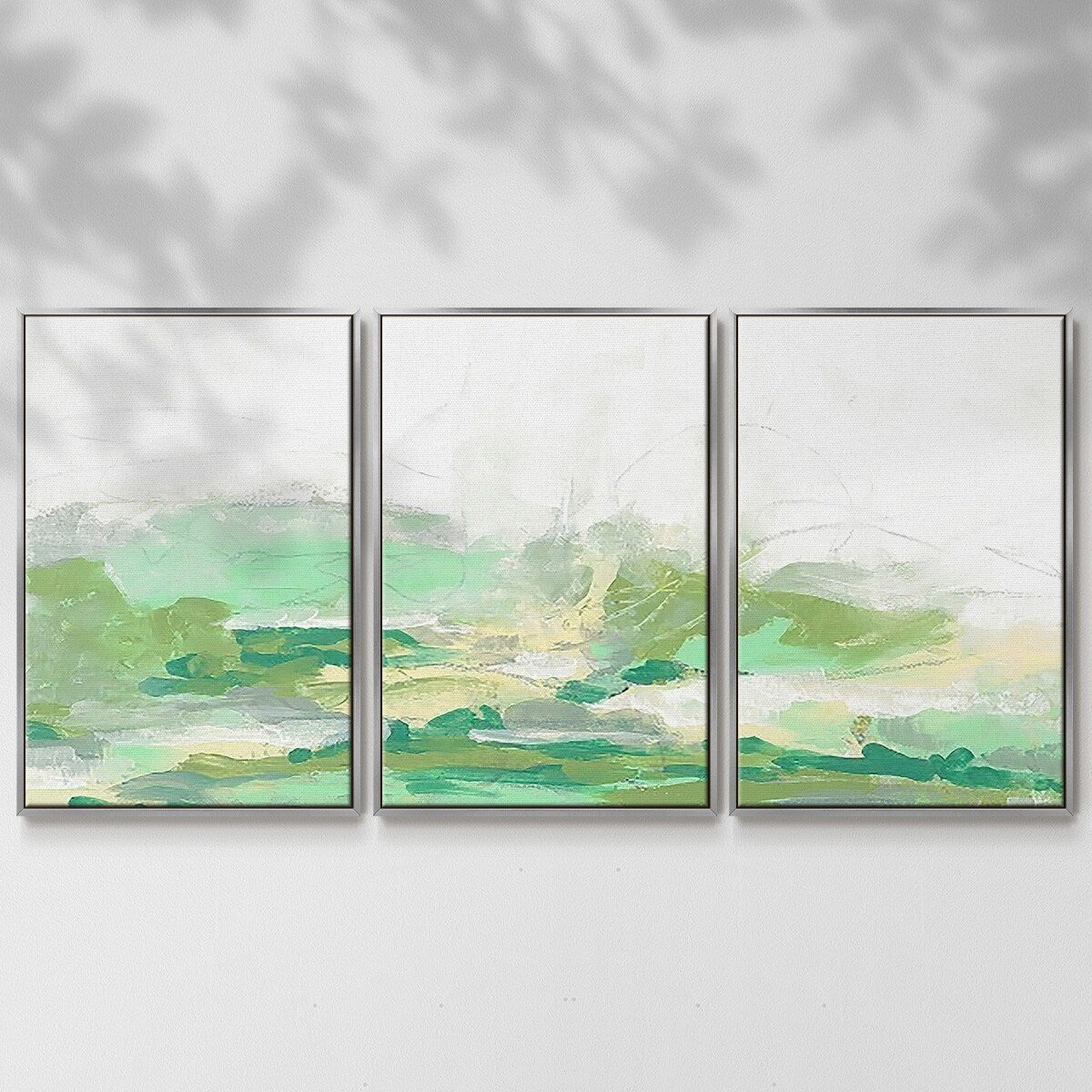 Green Mist Vista I - Multi Piece Framed Canvas