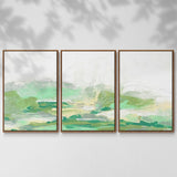 Green Mist Vista I - Multi Piece Framed Canvas