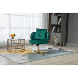 Green Modern Swivel Task Chair Adjustable Home Computer Executive Chair For Small Space,Living Room,Make-up,Studying