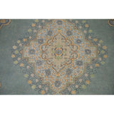 Green Tabriz Persian Vintage Area Rug Handmade Wool Carpet - 8'1" x 11'1"