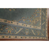 Green Tabriz Persian Vintage Area Rug Handmade Wool Carpet - 8'1" x 11'1"