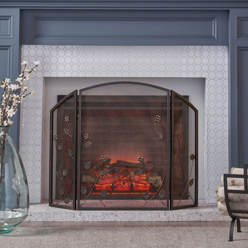 Greenbrier Iron Firescreen by Christopher Knight Home