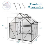 Greenhouse Raised Base and Anchor Aluminum Heavy Duty Walk-in Greenhouses for Outdoor Backyard in All Season
