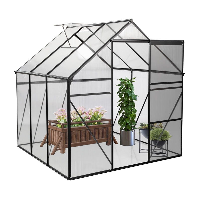 Greenhouse Raised Base and Anchor Aluminum Heavy Duty Walk-in Greenhouses for Outdoor Backyard in All Season