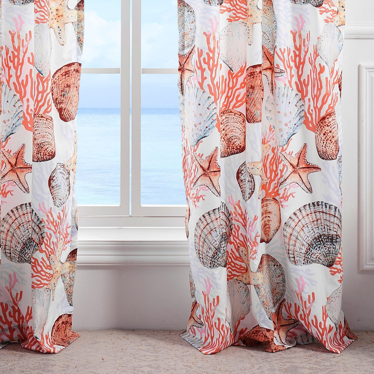 Greenland Home Fashions Beach Days Curtain Panels (set of 2) - 84 W x 84 L