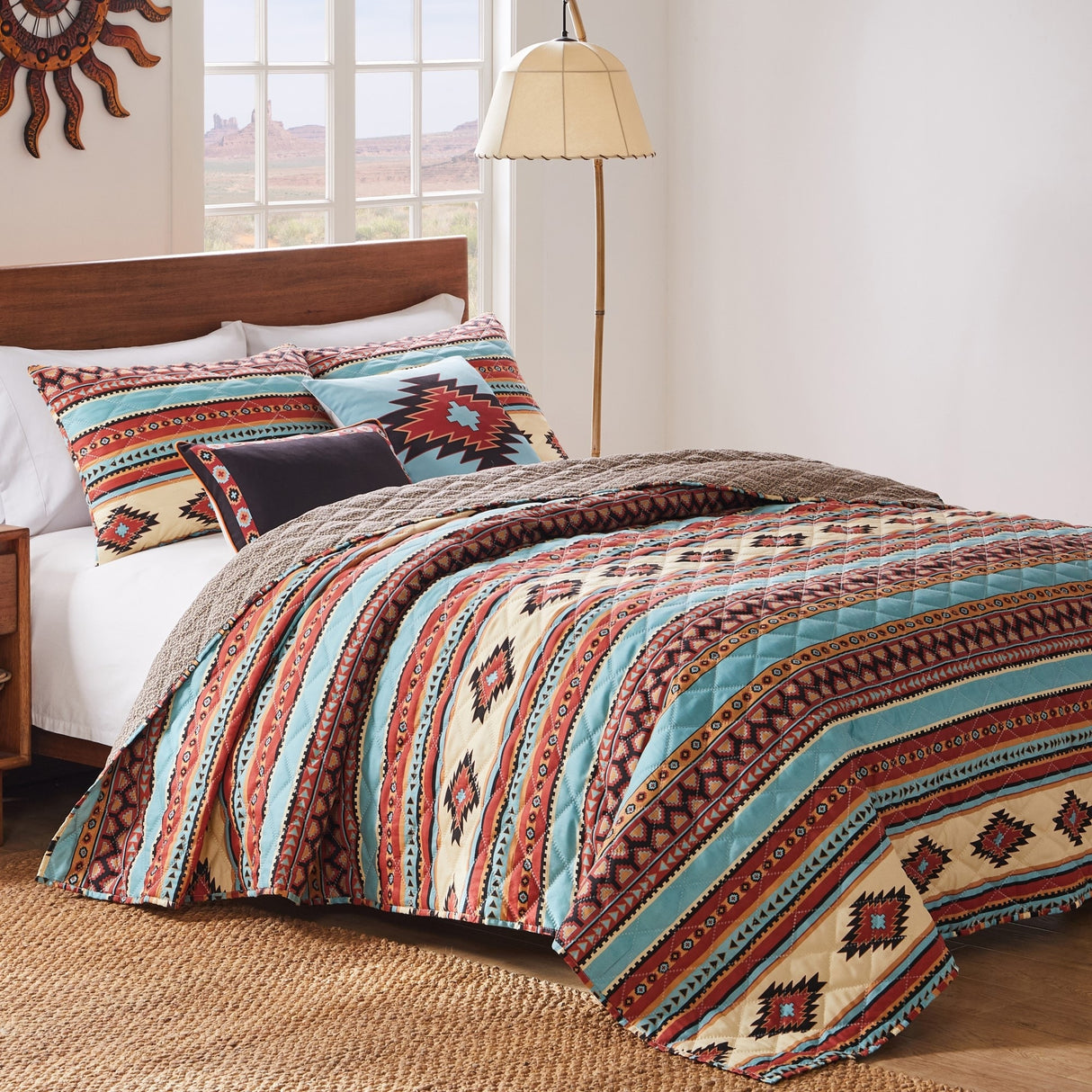 Greenland Home Fashions Red Rock Quilt and Pillow Sham Set