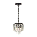 Greenport - One Light Mini Pendant Oil Rubbed Bronze Finish With Clear Crystal