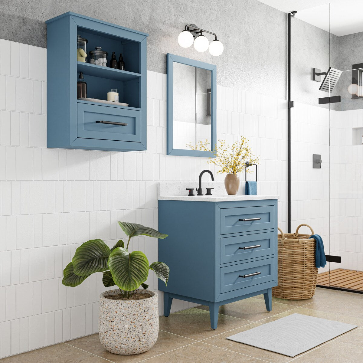 Greentouch Home 24" Chambray Wall Cabinet