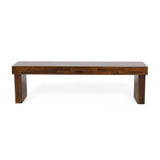 Greenway Acacia Wood Rustic Dining Benches by Christopher Knight Home