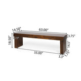 Greenway Acacia Wood Rustic Dining Benches by Christopher Knight Home
