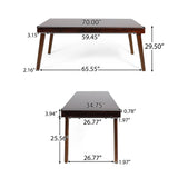 Greenway Dining Table by Christopher Knight Home - Mahogany