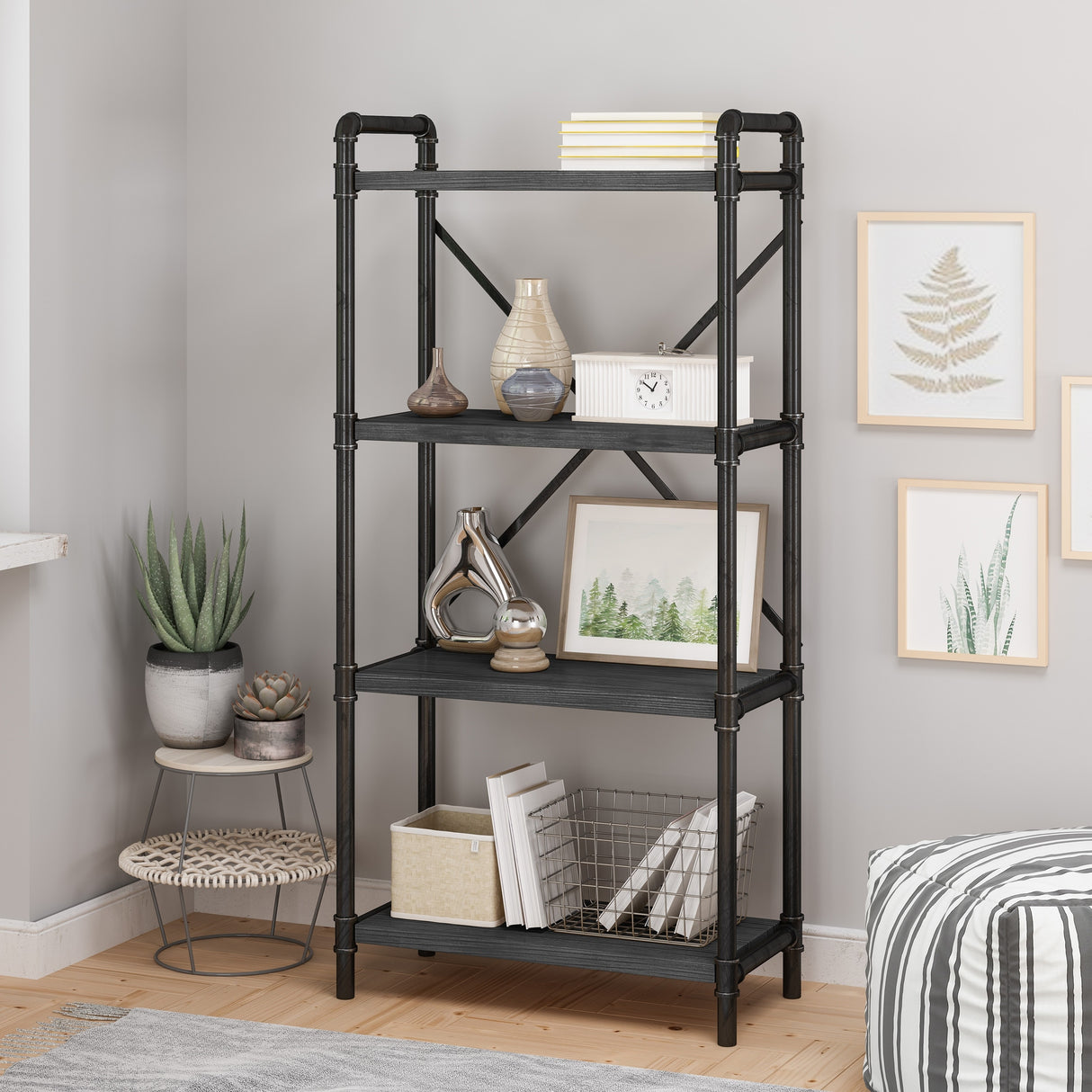 Greenwood Iron Bookcase by Christopher Knight Home