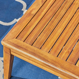 Grenada Outdoor Acacia Sectional Sofa and Table Set by Christopher Knight Home