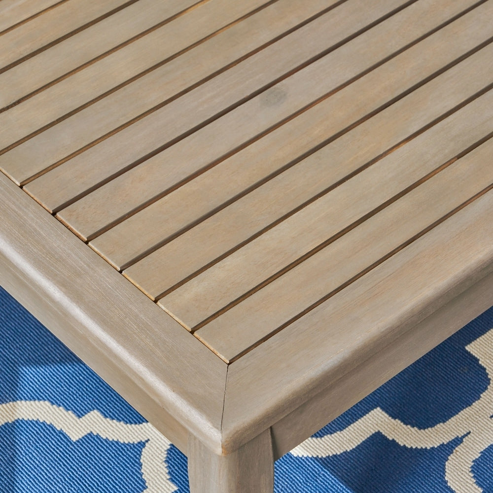 Grenada Outdoor Acacia Sectional Sofa and Table Set by Christopher Knight Home