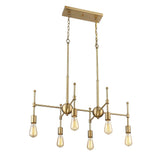 Carson Carrington Henningsvaer 6-light Natural Brass Linear Chandelier