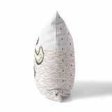 Grey And Ivory Oceanic Octo Art Indoor/Outdoor Throw Pillow