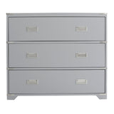 Grey Campaign Style Drawer Chest