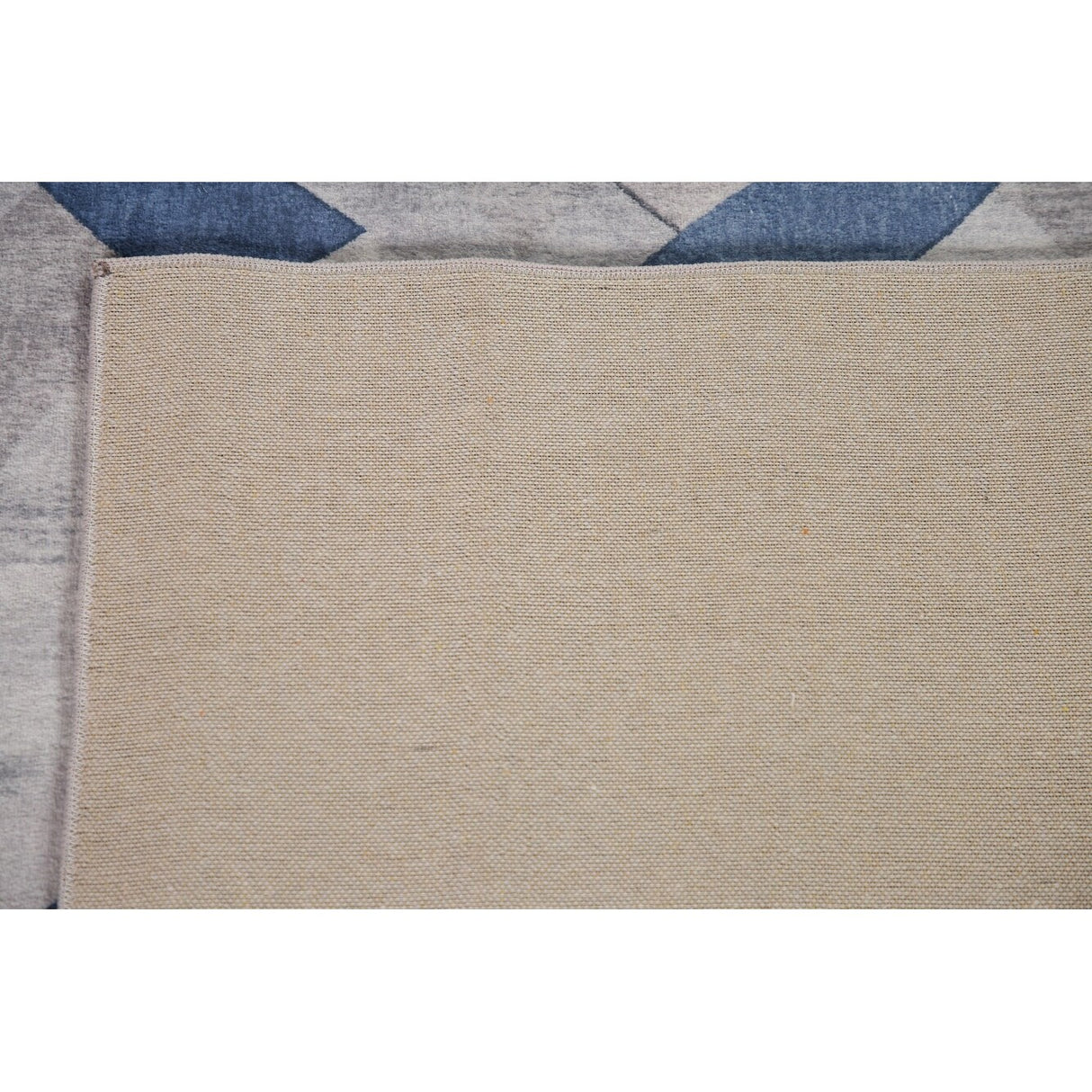 Grey Contemporary Printed Rug Oriental Machine-Made Washable Home Decor Carpet