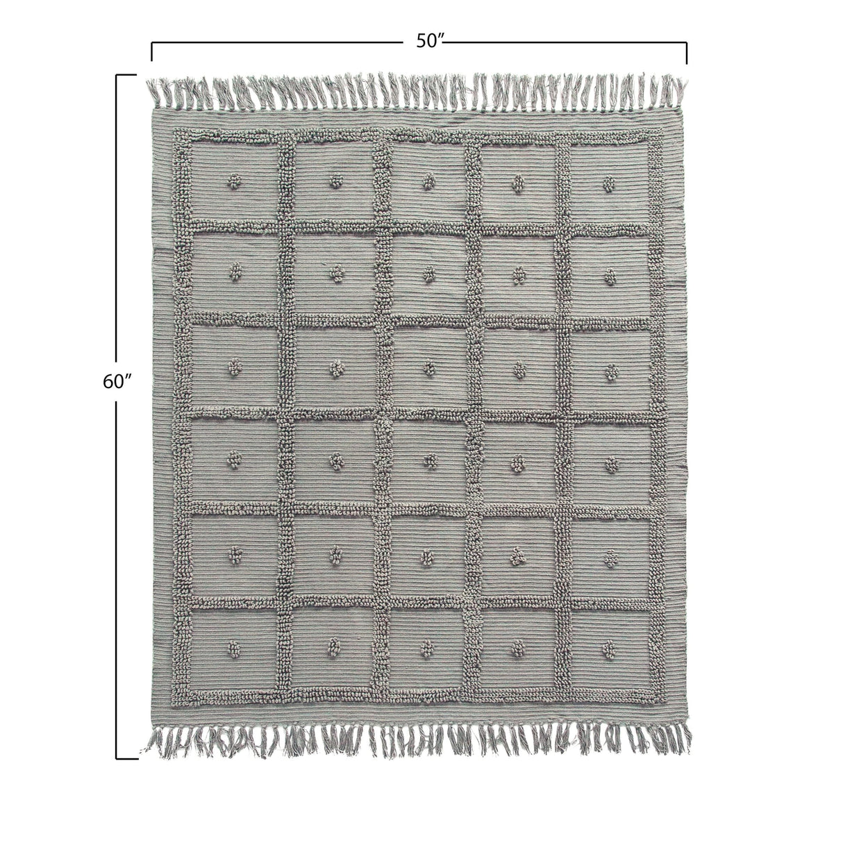 Cotton Chenille Throw with Fringe