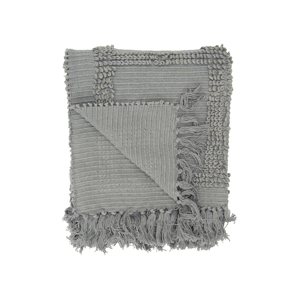Cotton Chenille Throw with Fringe
