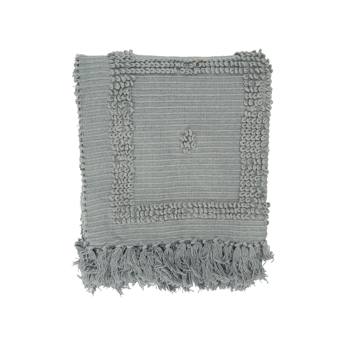 Cotton Chenille Throw with Fringe