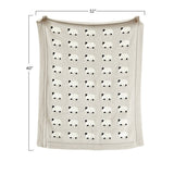 Grey Cotton Knit Sheep Blanket