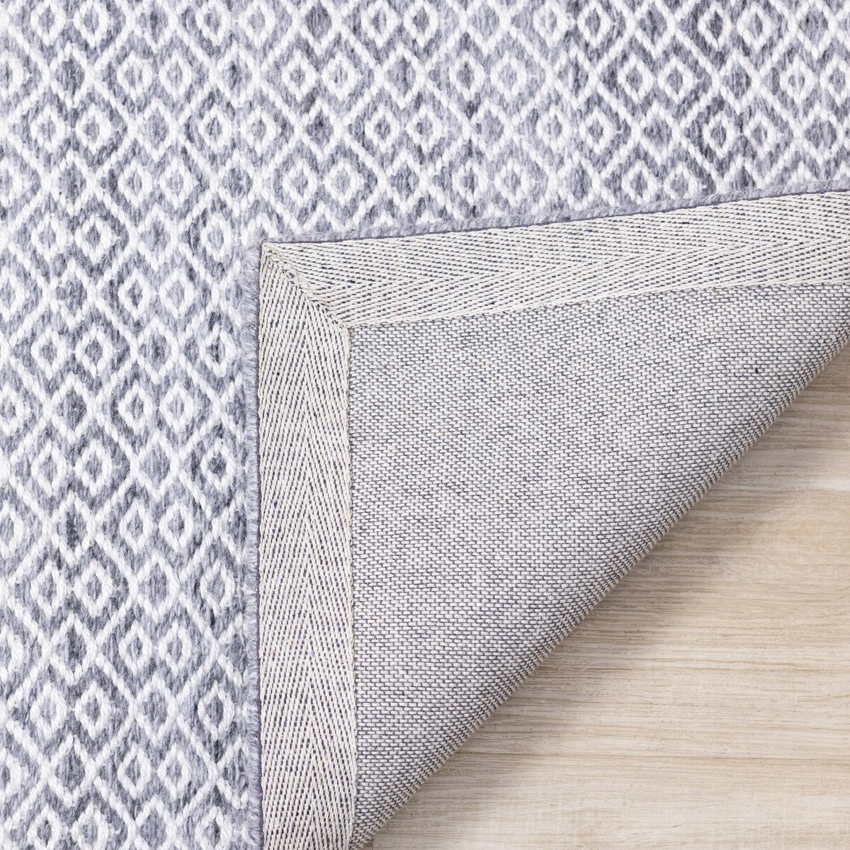 Grey Cream French Country Recycled Area Rug