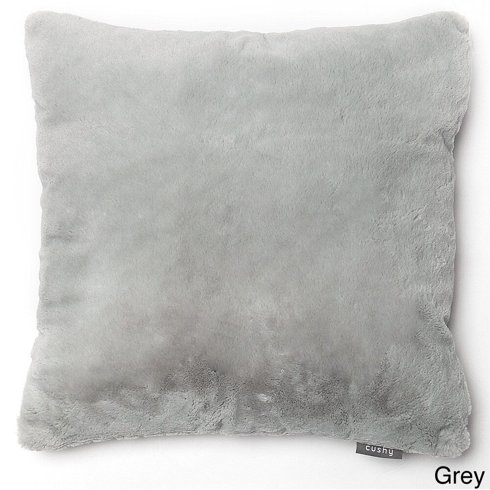 Aurora Home Faux Mink 12x12-inch Decorative Pillows (Set of 2)
