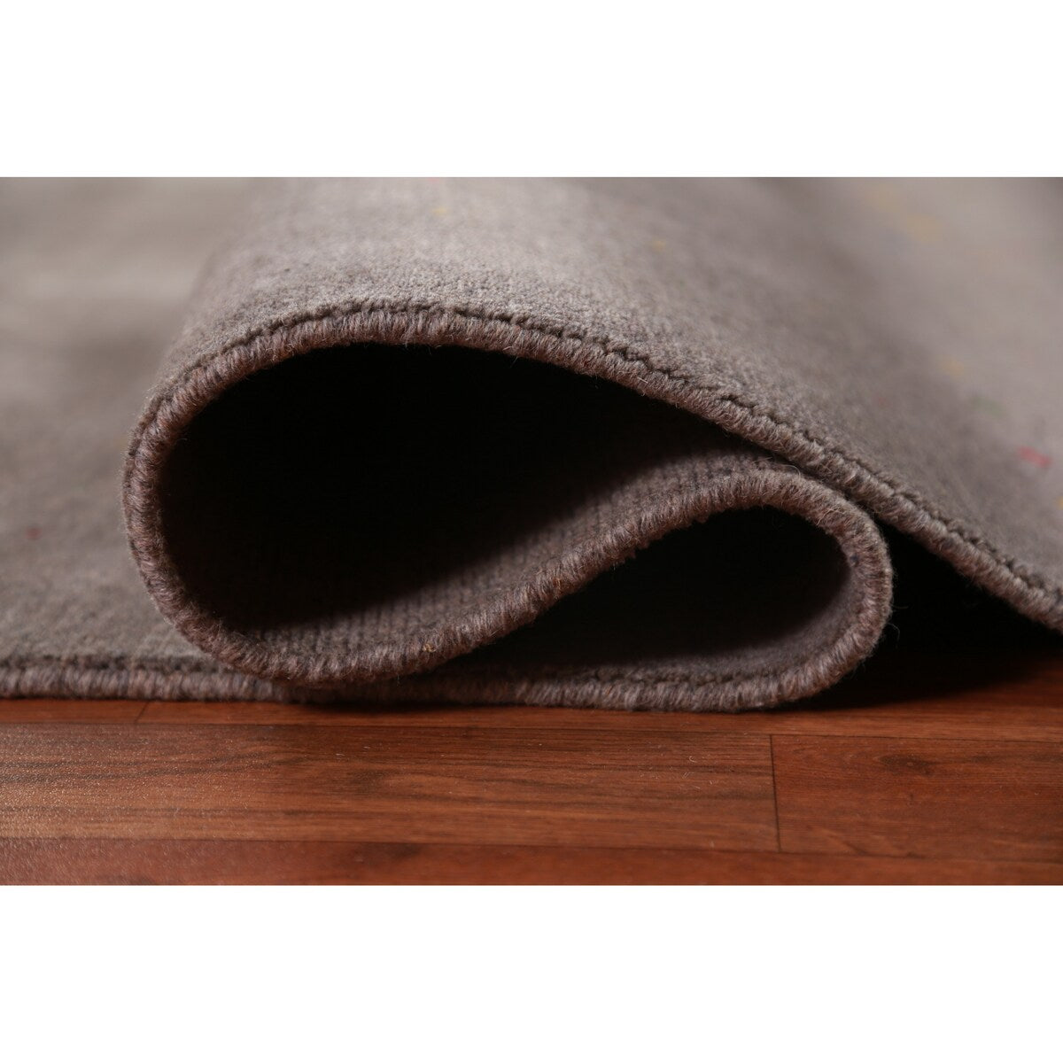 Grey Gabbeh Area Rug Hand-Knotted Wool Carpet - 7'9" x 9'11"