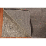 Grey Gabbeh Area Rug Hand-Knotted Wool Carpet - 7'9" x 9'11"