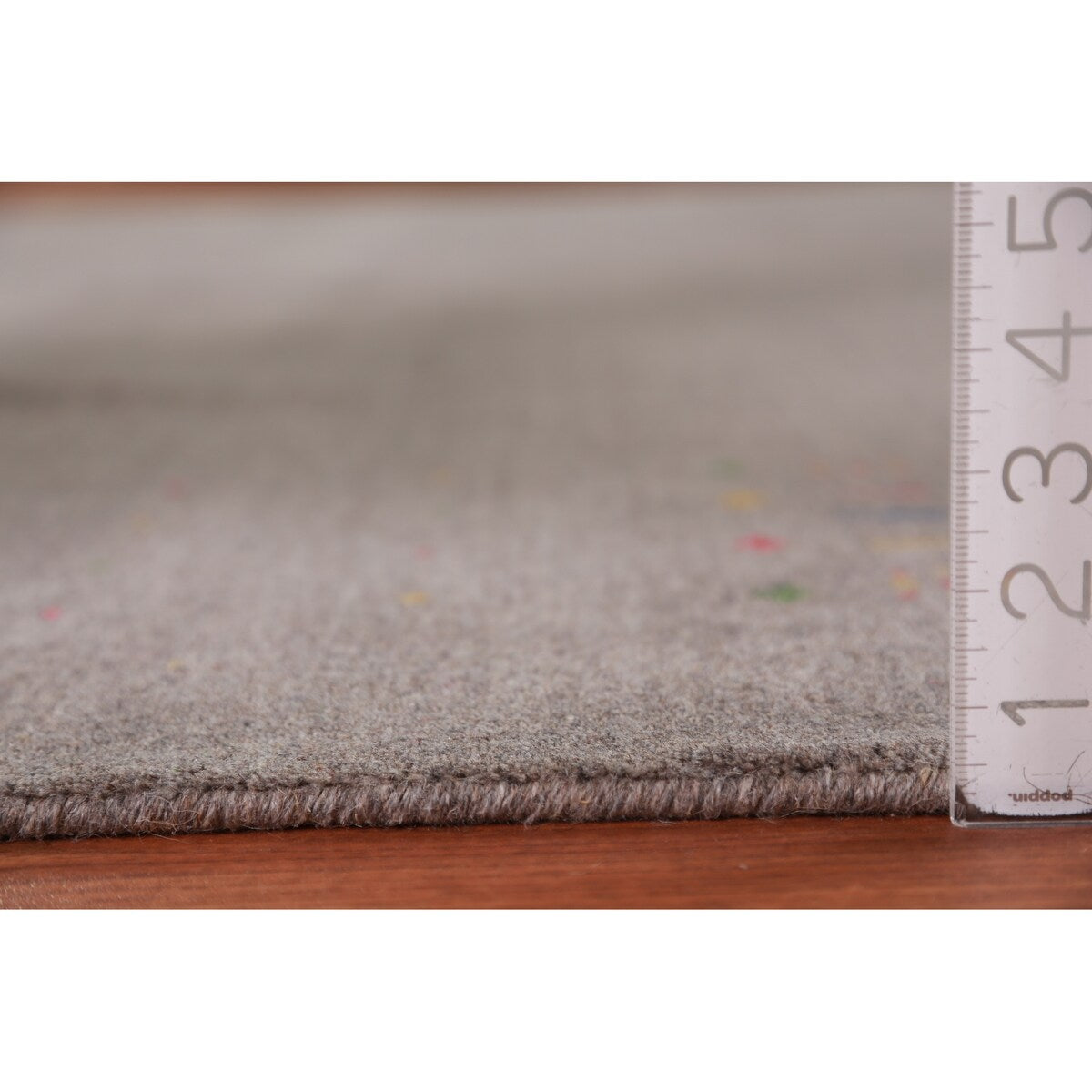 Grey Gabbeh Area Rug Hand-Knotted Wool Carpet - 7'9" x 9'11"