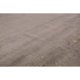Grey Gabbeh Area Rug Hand-Knotted Wool Carpet - 7'9" x 9'11"