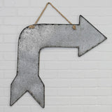 Grey Metal Arrow Sign