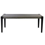 Grey Metal/Wood 20-inch x 42-inch Coffee Table