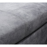 Grey Sectional Sofa with Pulled Out Bed, 2 Seats Sofa and Reversible Chaise with Storage, Both Hands with Copper Nail