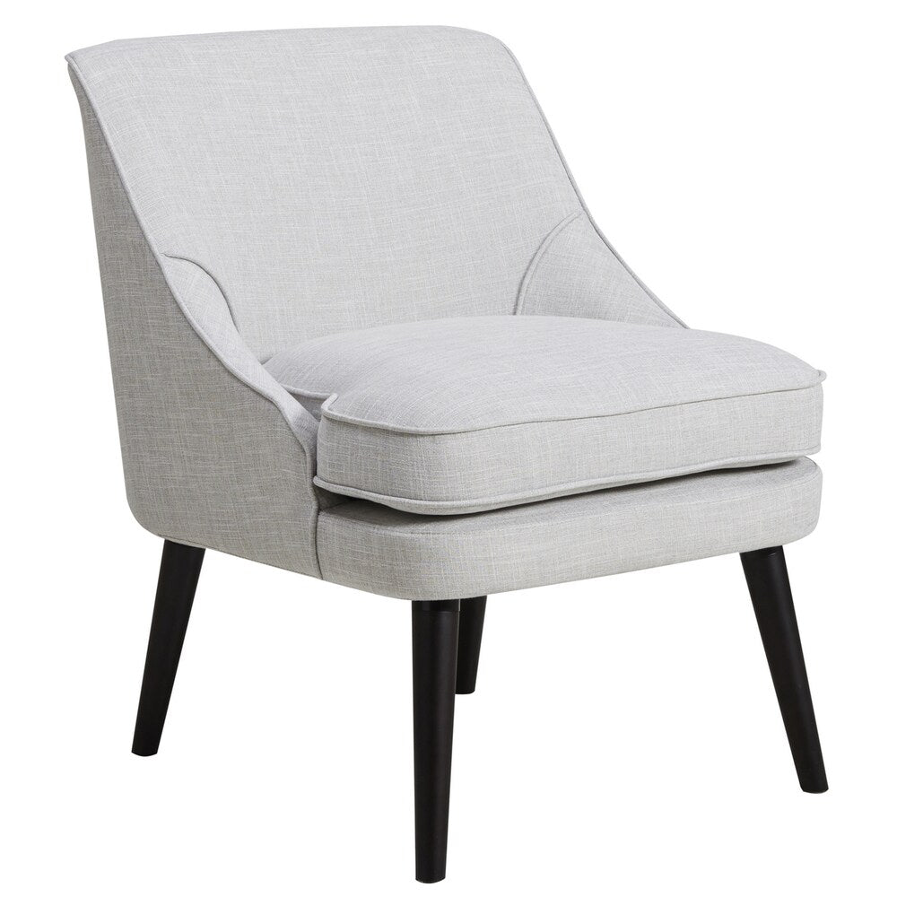 Grey Fabric Upholstered Mid-century Style Accent Chair