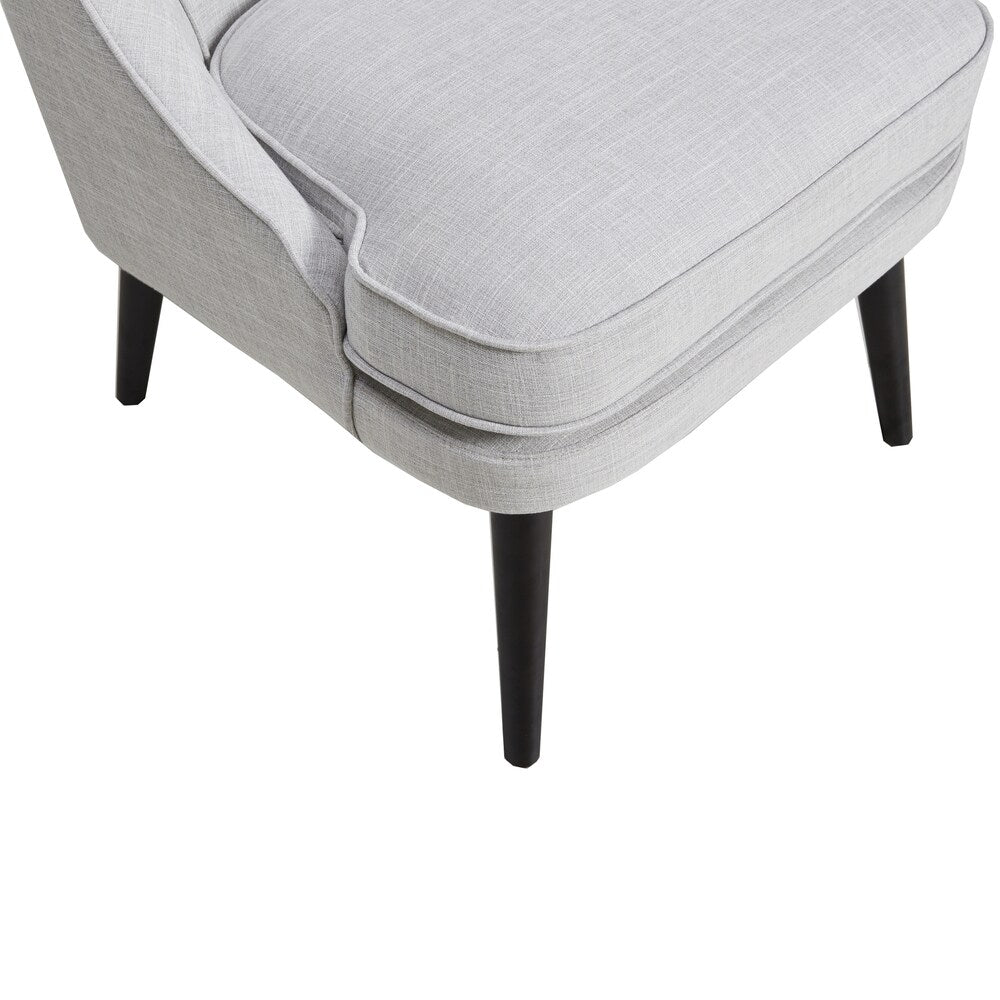 Grey Fabric Upholstered Mid-century Style Accent Chair