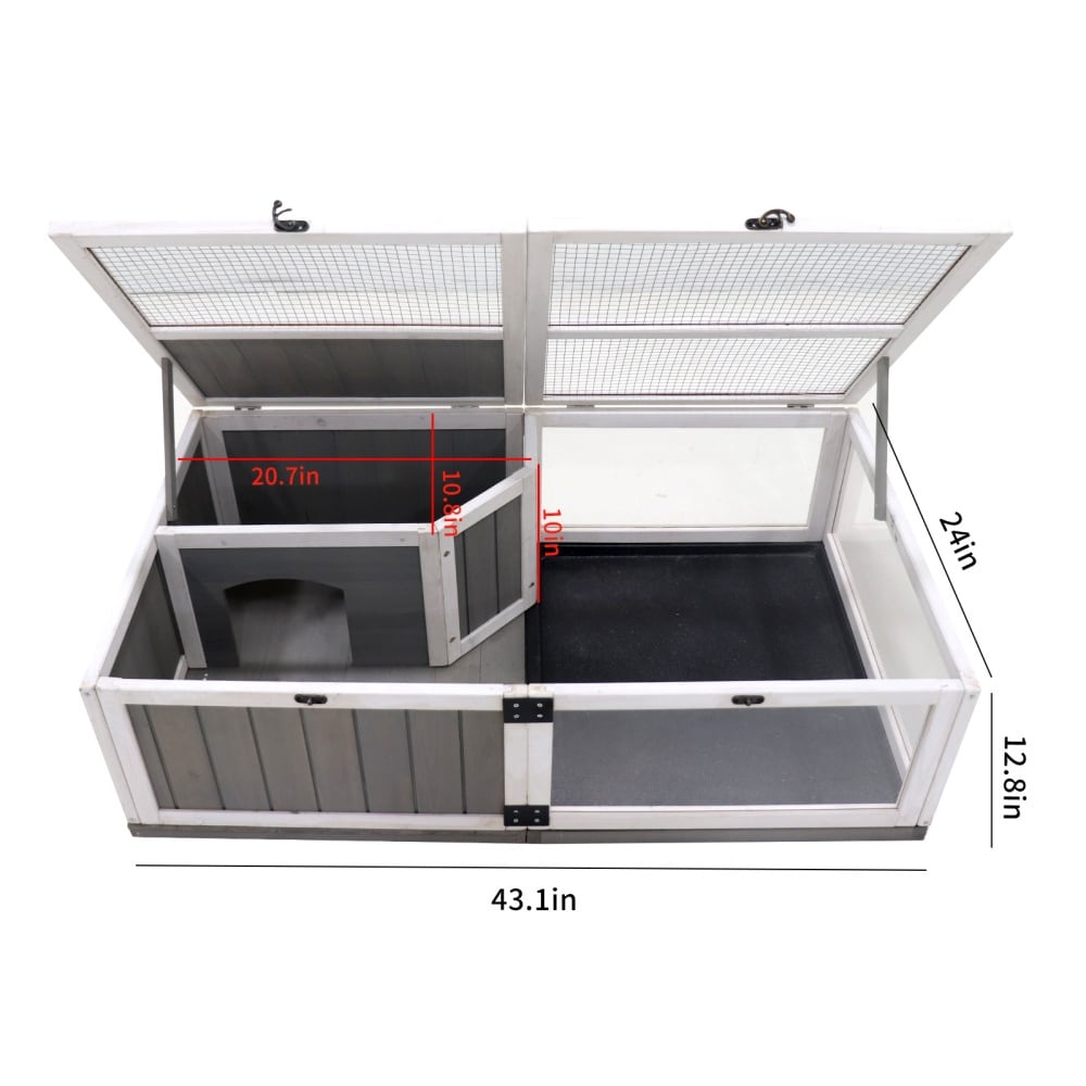 Grey Wooden Outdoor Reptile Cage