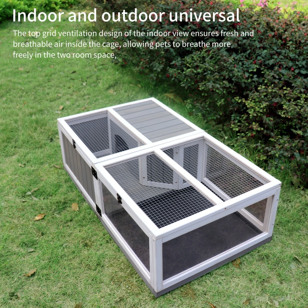 Grey Wooden Outdoor Reptile Cage