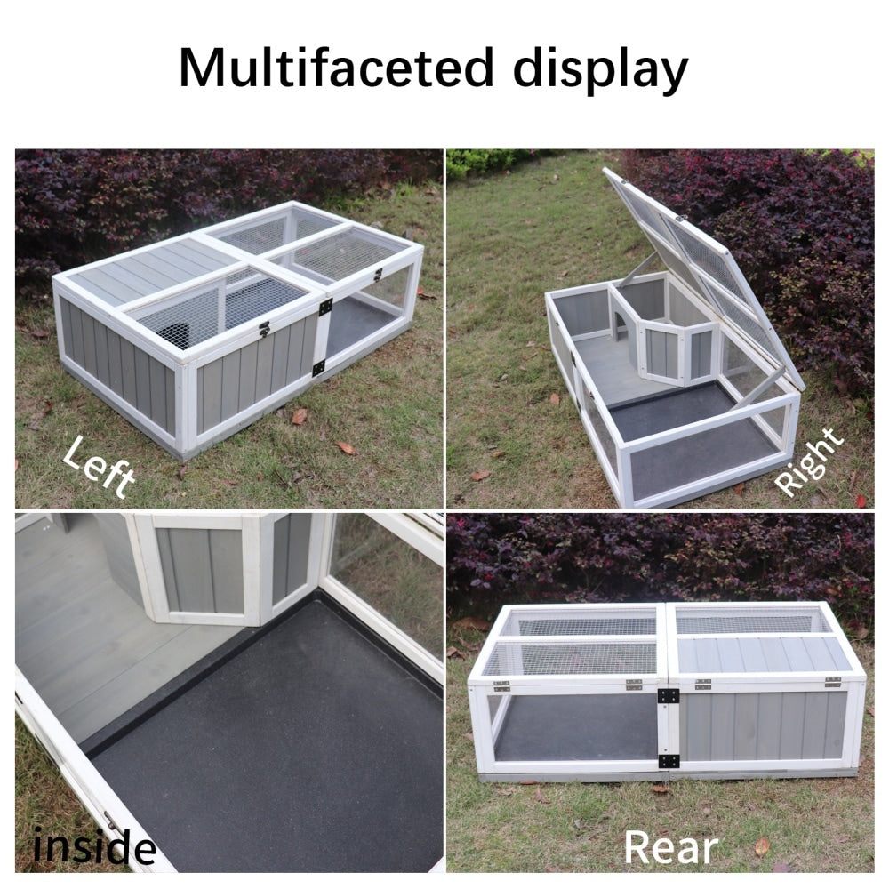 Grey Wooden Outdoor Reptile Cage