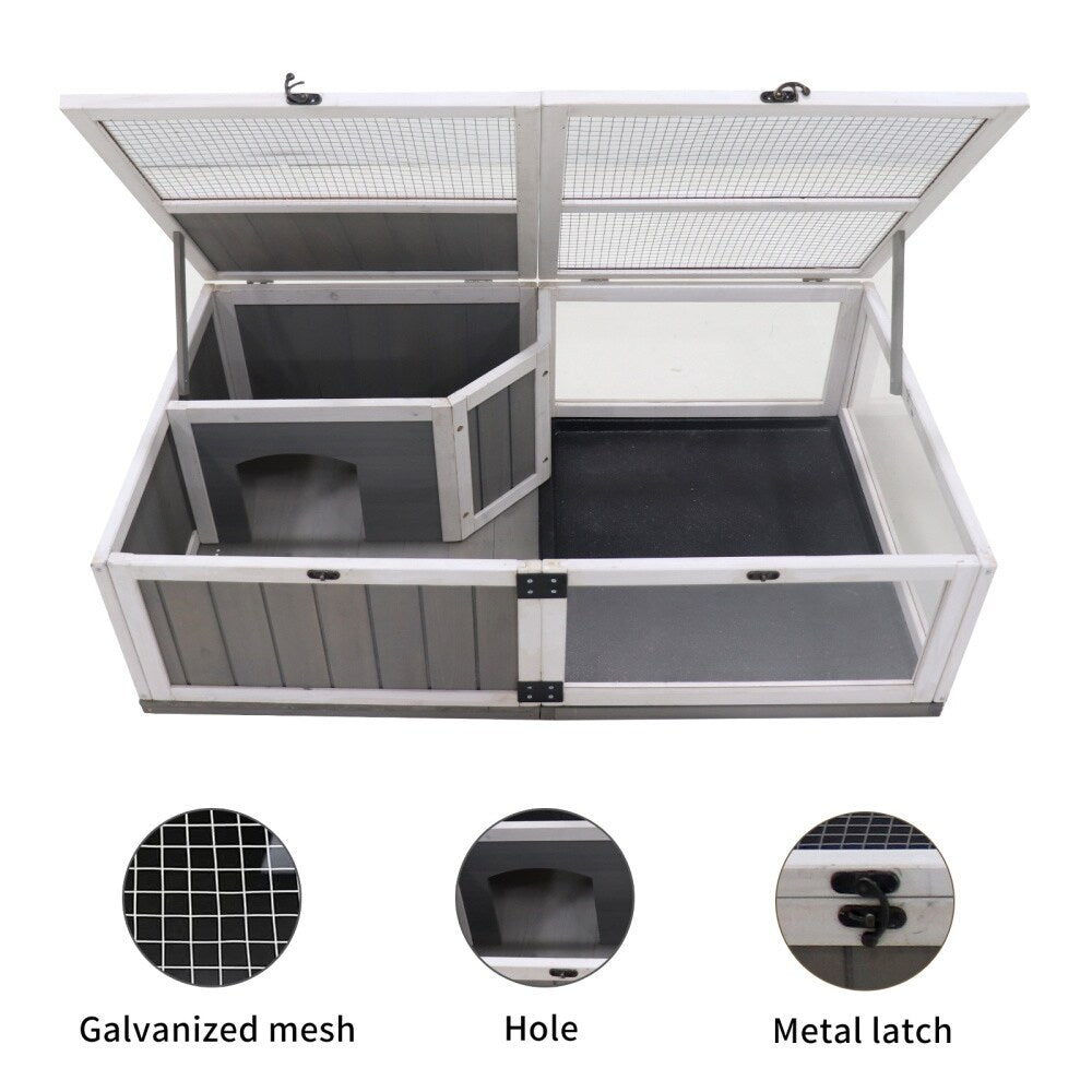 Grey Wooden Outdoor Reptile Cage