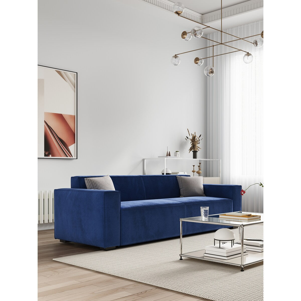 Grey Velvet Sofa Very durable and beautiful Overstock