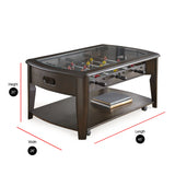 Steve Silver Darlington Dark Walnut Wood/Glass Foosball Coffee Table