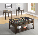 Steve Silver Darlington Dark Walnut Wood/Glass Foosball Coffee Table