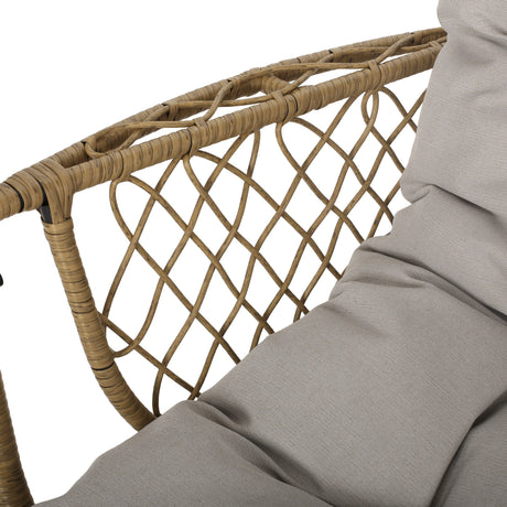 Greystone Outdoor/Indoor Wicker Hanging Chair w/8-foot Chain by Christopher Knight Home